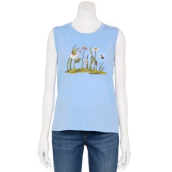 Women's Sonoma Goods For Life® Muscle Graphic Tank -Sonoma Clothing Store 5504455 Blue Daisies