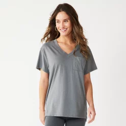 Women's Sonoma Goods For Life® Tunic Tee -Sonoma Clothing Store 5508079 Dark Gray