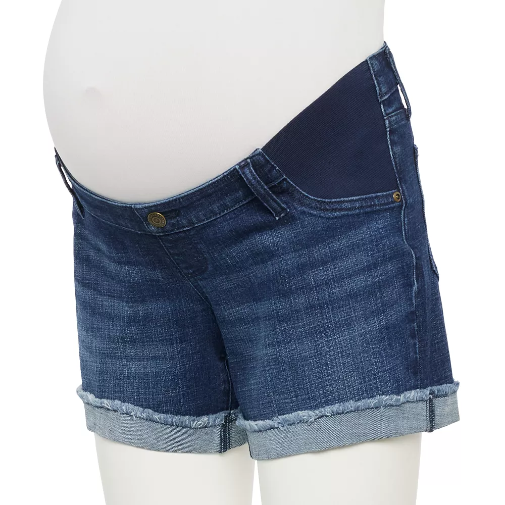 Maternity Sonoma Goods For Life® Side Panel Frayed Hem Jean Shorts 5 Maternity Sonoma Goods For Life® Side Panel Frayed Hem Jean Shorts - Image 3