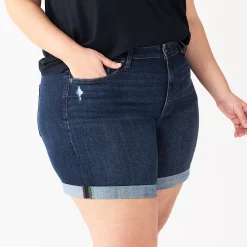 Plus Size Sonoma Goods For Life® Highrise Curvy Denim Shorts