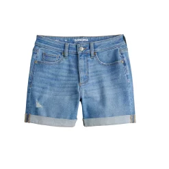 Women's Sonoma Goods For Life® High-Rise Curvy 5" Denim Shorts -Sonoma Clothing Store 5522148 ALT5