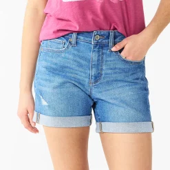Women's Sonoma Goods For Life® High-Rise Curvy 5" Denim Shorts -Sonoma Clothing Store 5522148 Bohemian