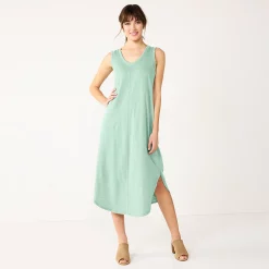 Women's Sonoma Goods For Life® Sleeveless Shirttail Knit Midi Dress 17 Women's Sonoma Goods For Life® Sleeveless Shirttail Knit Midi Dress -Sonoma Clothing Store 5522320 Aqua Blue