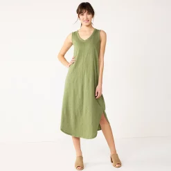 Women's Sonoma Goods For Life® Sleeveless Shirttail Knit Midi Dress 15 Women's Sonoma Goods For Life® Sleeveless Shirttail Knit Midi Dress -Sonoma Clothing Store 5522320 Olive
