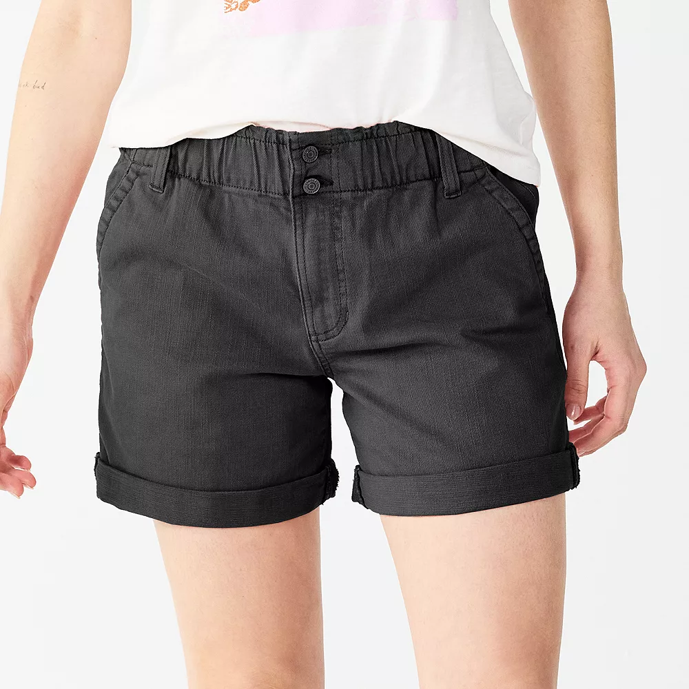 Women's Sonoma Goods For Life® Paperbag waist Denim Shorts 6 Women's Sonoma Goods For Life® Paperbag waist Denim Shorts - Image 4