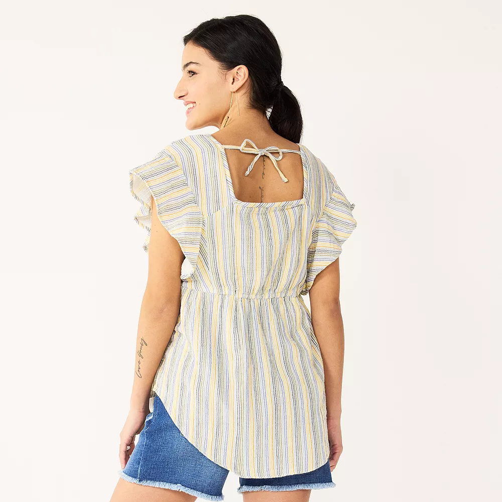 Maternity Sonoma Goods For Life® Squareneck Ruffle Top 8 Maternity Sonoma Goods For Life® Squareneck Ruffle Top - Image 6