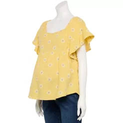 Maternity Sonoma Goods For Life® Squareneck Ruffle Top 10 Maternity Sonoma Goods For Life® Squareneck Ruffle Top -Sonoma Clothing Store 5525569 Yellow Floral