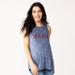 Maternity Sonoma Goods For Life® Graphic Muscle Tank -Sonoma Clothing Store 5529124 Americana Mama