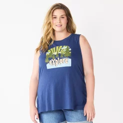 Plus Size Sonoma Goods For Life® Graphic Muscle Tank -Sonoma Clothing Store 5529302 Explore