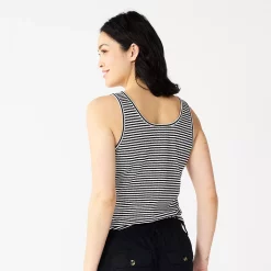 Women's Sonoma Goods For Life® Striped Henley Tank 20 Women's Sonoma Goods For Life® Striped Henley Tank -Sonoma Clothing Store 5542172 ALT
