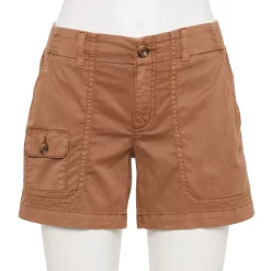 Women's Sonoma Goods For Life® Comfort Waist 5" Utility Shorts -Sonoma Clothing Store 5542176 Brown