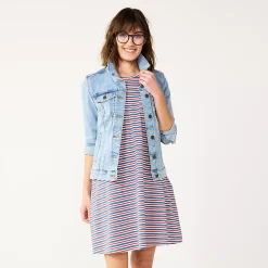 Women's Sonoma Goods For Life® Sleeveless Swing Dress -Sonoma Clothing Store 5546448 Americana Stripe