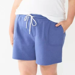 Plus Size Sonoma Goods For Life® Drawstring Fleece Shorts -Sonoma Clothing Store 5549511 Iris Bouquet