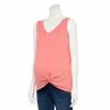 Maternity Sonoma Goods For Life® Knot-Hem Tank 1 Maternity Sonoma Goods For Life® Knot-Hem Tank -Sonoma Clothing Store 5551042 Coral