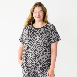 Plus Size Sonoma Goods For Life® Essential Short Sleeve Pajama Top 9 Plus Size Sonoma Goods For Life® Essential Short Sleeve Pajama Top -Sonoma Clothing Store 5553637 Animal