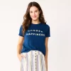 Women's Sonoma Goods For Life® Summer Graphic Tees 1 Women's Sonoma Goods For Life® Summer Graphic Tees -Sonoma Clothing Store 5558324 Choose Happy Navy