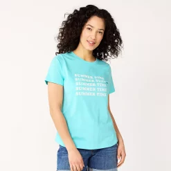 Women's Sonoma Goods For Life® Summer Graphic Tees -Sonoma Clothing Store 5558324 Summertime Blue