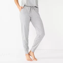 Women's Sonoma Goods For Life® Essential Banded Bottom Pajama Pants -Sonoma Clothing Store 5558711 Heather Gray
