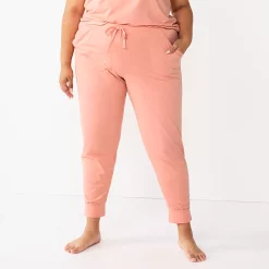 Plus Size Sonoma Goods For Life® Essential Banded Bottom Pajama Pants 10 Plus Size Sonoma Goods For Life® Essential Banded Bottom Pajama Pants -Sonoma Clothing Store 5558717 Natural Coral