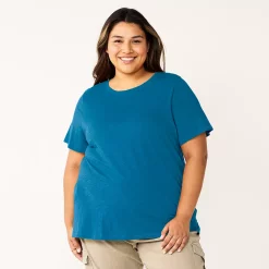 Petite Plus Size Sonoma Goods For Life® Crewneck Tee 74 Petite Plus Size Sonoma Goods For Life® Crewneck Tee -Sonoma Clothing Store 5572597 Blue Teal