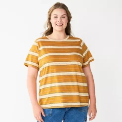 Petite Plus Size Sonoma Goods For Life® Crewneck Tee 58 Petite Plus Size Sonoma Goods For Life® Crewneck Tee -Sonoma Clothing Store 5572597 Gold Dot Stripe