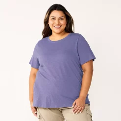 Petite Plus Size Sonoma Goods For Life® Crewneck Tee 73 Petite Plus Size Sonoma Goods For Life® Crewneck Tee -Sonoma Clothing Store 5572597 Grape Purple