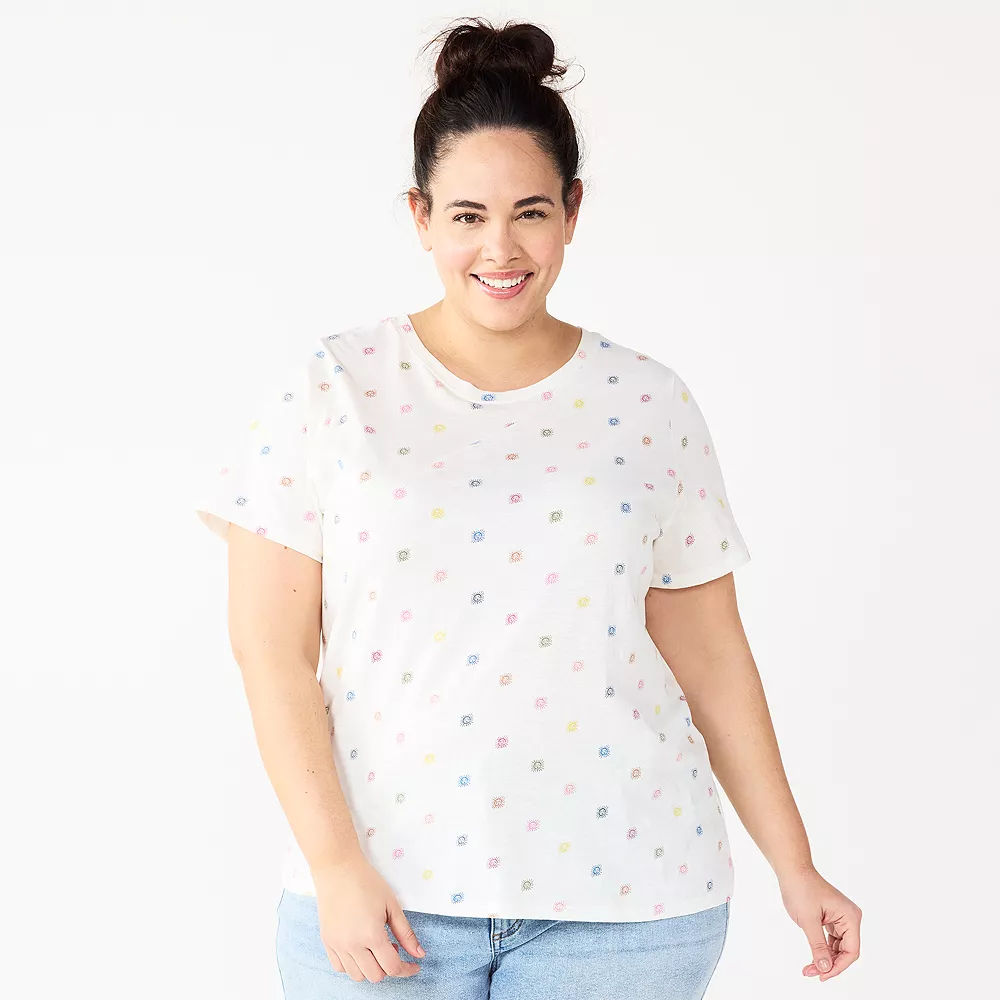 Petite Plus Size Sonoma Goods For Life® Crewneck Tee 8 Petite Plus Size Sonoma Goods For Life® Crewneck Tee - Image 6