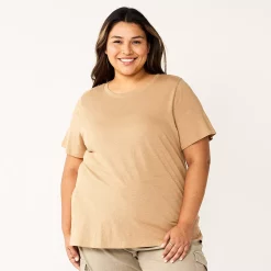 Petite Plus Size Sonoma Goods For Life® Crewneck Tee 75 Petite Plus Size Sonoma Goods For Life® Crewneck Tee -Sonoma Clothing Store 5572597 Tan
