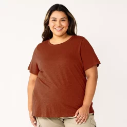 Petite Plus Size Sonoma Goods For Life® Crewneck Tee 72 Petite Plus Size Sonoma Goods For Life® Crewneck Tee -Sonoma Clothing Store 5572597 Wine