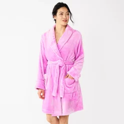 Women's Sonoma Goods For Life® Short Plush Robe 25 Women's Sonoma Goods For Life® Short Plush Robe -Sonoma Clothing Store 5574694 Orchid