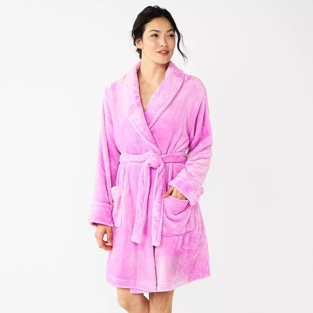 Women's Sonoma Goods For Life® Short Plush Robe 8 Women's Sonoma Goods For Life® Short Plush Robe - Image 6