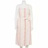 Plus Size Sonoma Goods For Life® Button Front Midi Dress -Sonoma Clothing Store 5576620 Cream Stripe