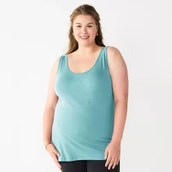 Plus Size Sonoma Goods For Life® Layering Tank -Sonoma Clothing Store 5578857 Light Sky Blue