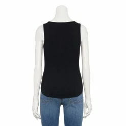 Women's Sonoma Goods For Life® Notchneck Ribbed Tank -Sonoma Clothing Store 5579049 ALT