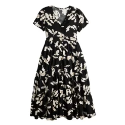 Women's Sonoma Goods For Life® Button Front Tiered Midi Dress -Sonoma Clothing Store 5579211 ALT5