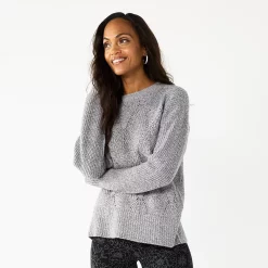 Women's Sonoma Goods For Life® Diamond Stitch Pullover Sweater 24 Women's Sonoma Goods For Life® Diamond Stitch Pullover Sweater -Sonoma Clothing Store 5579763 Gray