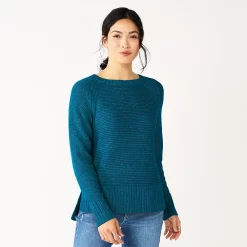 Women's Sonoma Goods For Life® Textured Raglan Sweater 14 Women's Sonoma Goods For Life® Textured Raglan Sweater -Sonoma Clothing Store 5579791 Blue