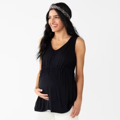 Maternity Sonoma Goods For Life® Knot Side Babydoll Top 8 Maternity Sonoma Goods For Life® Knot Side Babydoll Top -Sonoma Clothing Store 5580939 Black