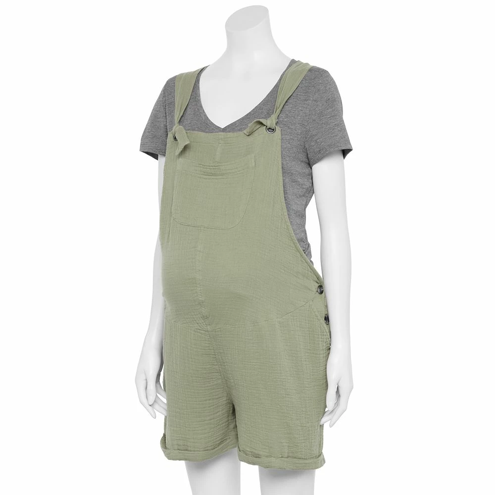 Maternity Sonoma Goods For Life® Double Knotted Shortalls 3 Maternity Sonoma Goods For Life® Double Knotted Shortalls