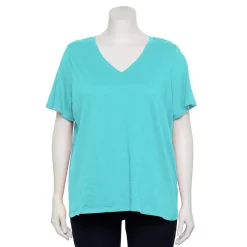 Petite Plus Size Sonoma Goods For Life® Everyday V-Neck Tee -Sonoma Clothing Store 5581510 Boca Breeze