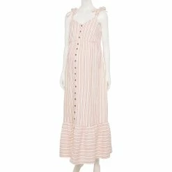 Maternity Sonoma Goods For Life® Knot Shoulder Maxi Dress -Sonoma Clothing Store 5584275 Stripe
