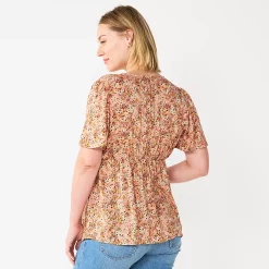 Maternity Sonoma Goods For Life® Flutter Sleeve Top -Sonoma Clothing Store 5584701 ALT