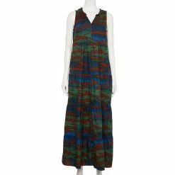 Women's Sonoma Goods For Life® Tiered Maxi Dress -Sonoma Clothing Store 5584784 Brown Animal Print