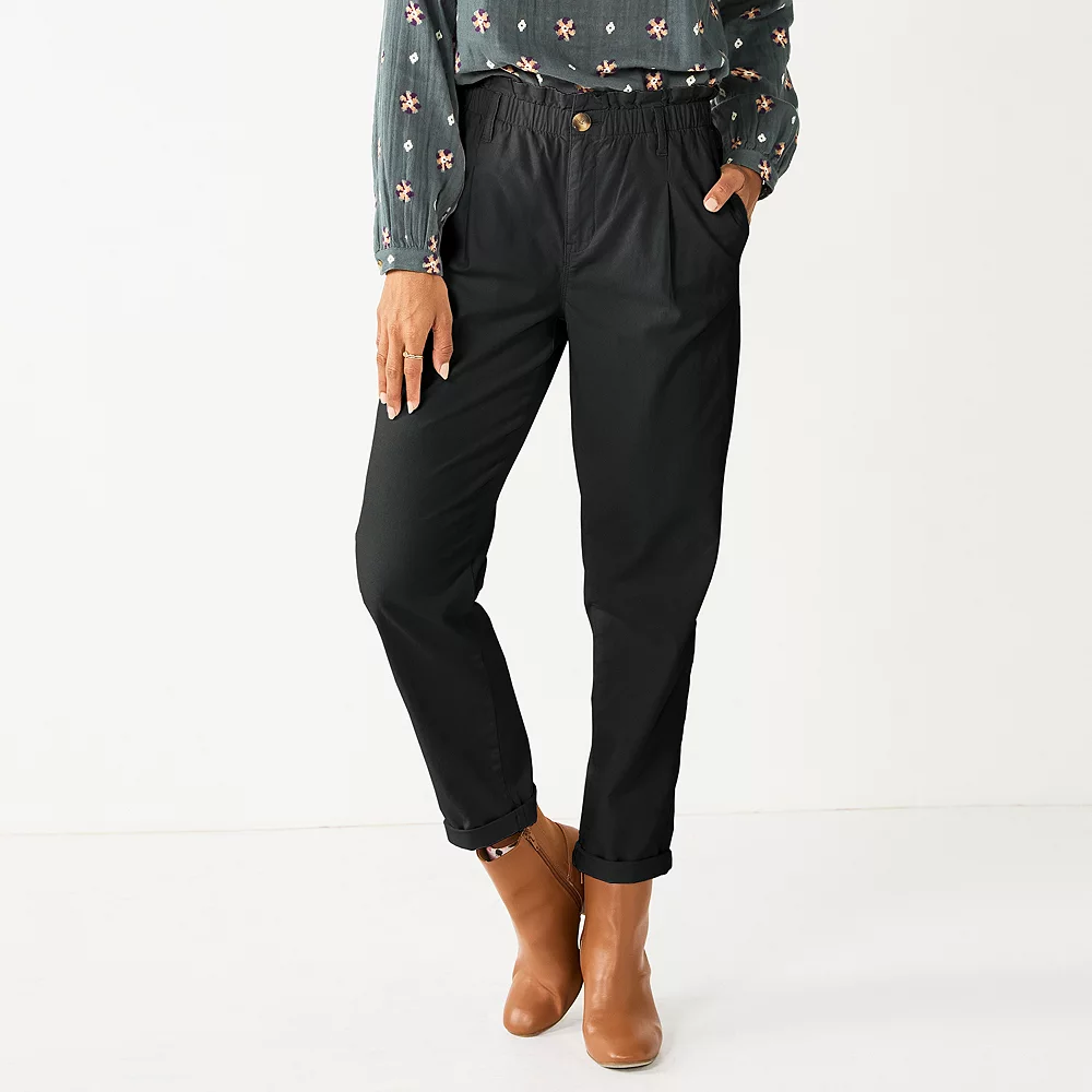 Women's Sonoma Goods For Life® Mid-Rise Straight-Leg Paperbag Pants 7 Women's Sonoma Goods For Life® Mid-Rise Straight-Leg Paperbag Pants - Image 5