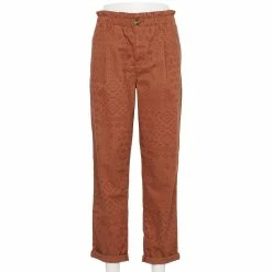 Women's Sonoma Goods For Life® Mid-Rise Straight-Leg Paperbag Pants 11 Women's Sonoma Goods For Life® Mid-Rise Straight-Leg Paperbag Pants -Sonoma Clothing Store 5587701 Brown Ikat