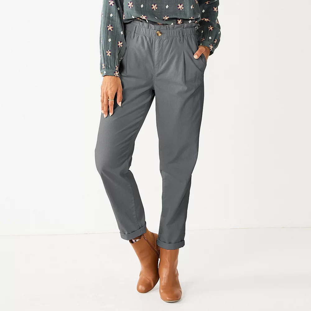 Women's Sonoma Goods For Life® Mid-Rise Straight-Leg Paperbag Pants 4 Women's Sonoma Goods For Life® Mid-Rise Straight-Leg Paperbag Pants - Image 2