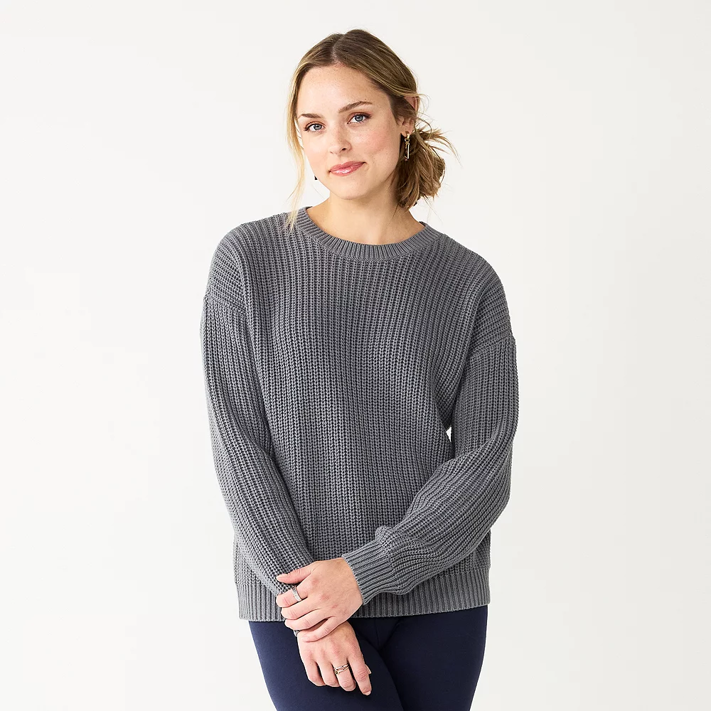 Petite Sonoma Goods For Life® Drop Shoulder Pullover Sweater 4 Petite Sonoma Goods For Life® Drop Shoulder Pullover Sweater - Image 2