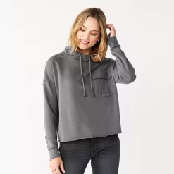 Women's Sonoma Goods For Life® Cozy Relaxed Hoodie 9 Women's Sonoma Goods For Life® Cozy Relaxed Hoodie -Sonoma Clothing Store 5589293 Dark Gray