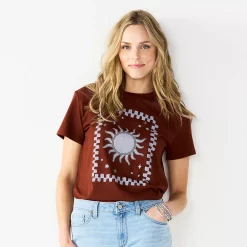 Women's Sonoma Goods For Life® Relaxed Graphic Tee 31 Women's Sonoma Goods For Life® Relaxed Graphic Tee -Sonoma Clothing Store 5596692 Brown Blue Sun
