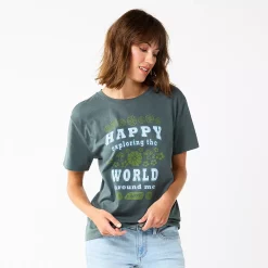 Women's Sonoma Goods For Life® Relaxed Graphic Tee 37 Women's Sonoma Goods For Life® Relaxed Graphic Tee -Sonoma Clothing Store 5596692 Gray Happpy Exploring